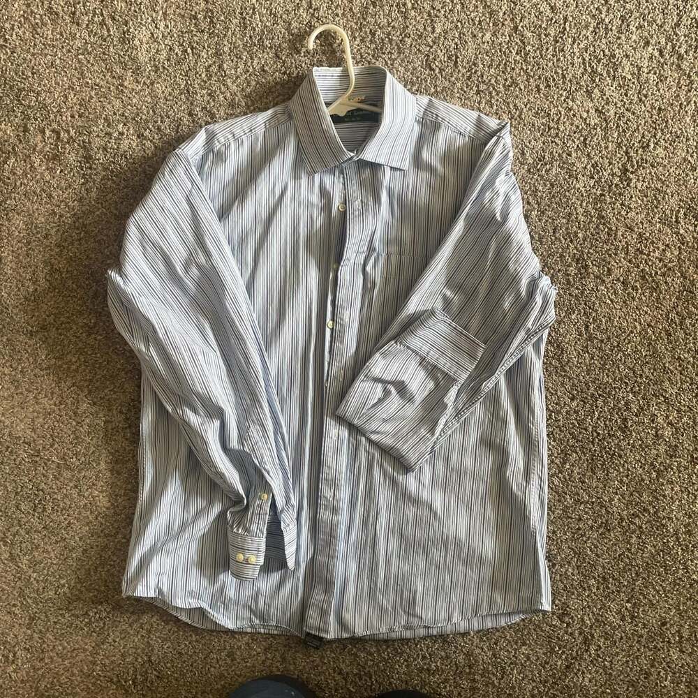 City of London Striped Long Sleeve Dress Shirt